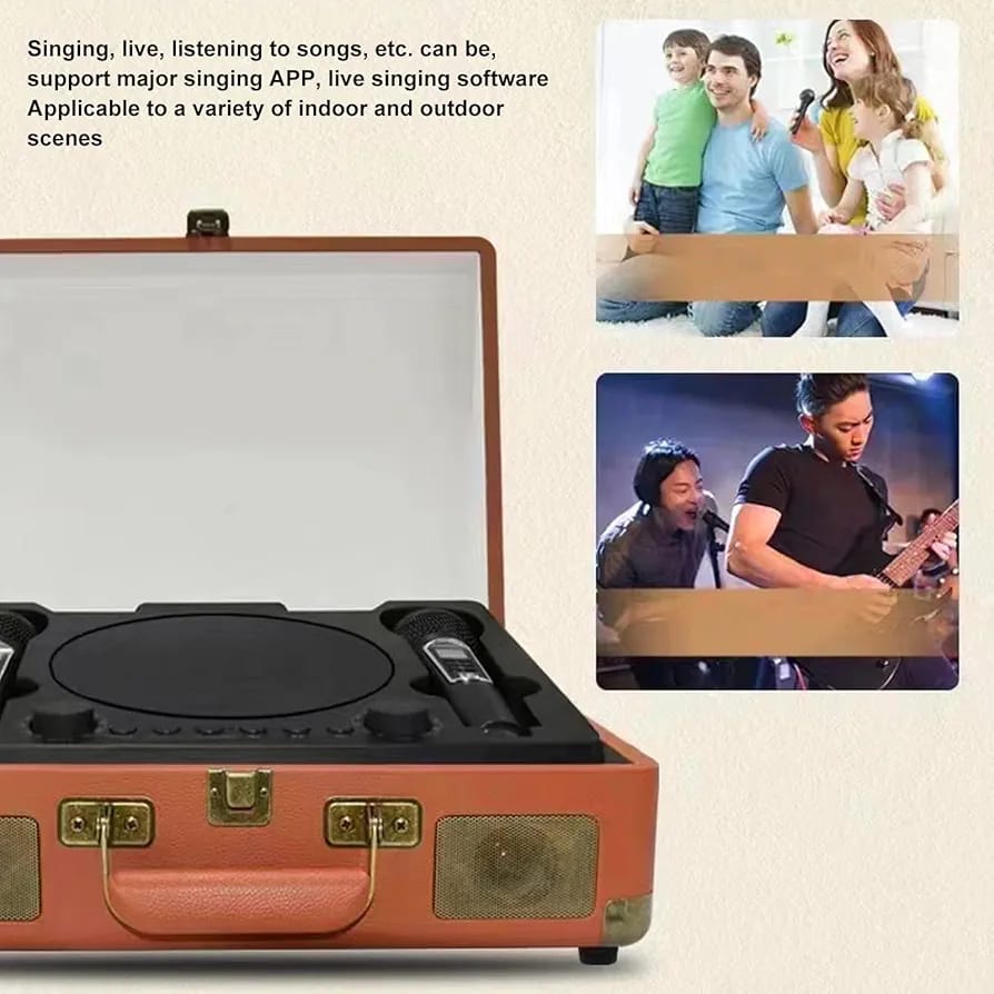 Smartbarry Karoake Bluetooth Speaker 2mic Suitcase Design SW01