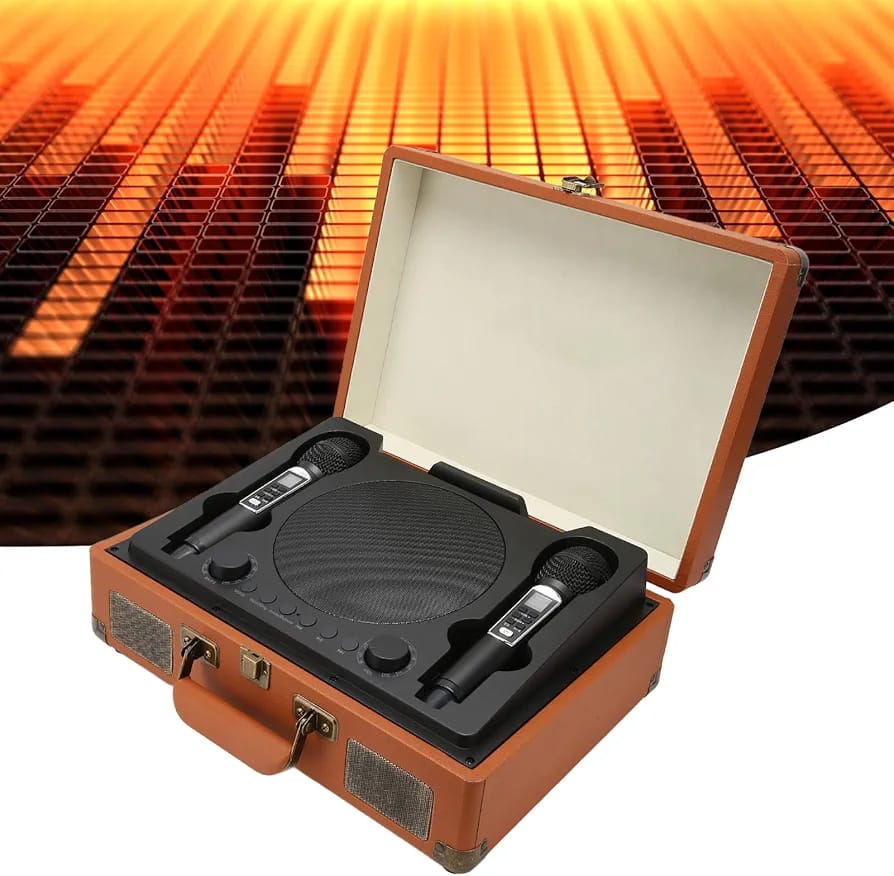 Smartbarry Karoake Bluetooth Speaker 2mic Suitcase Design SW01