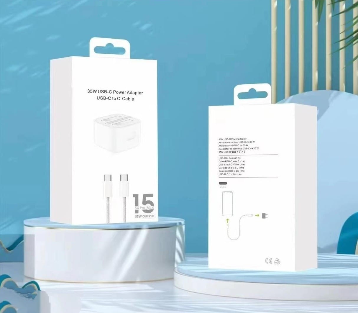 35W Fast Charger USB-C Power Adapter With USB-C to C Cable