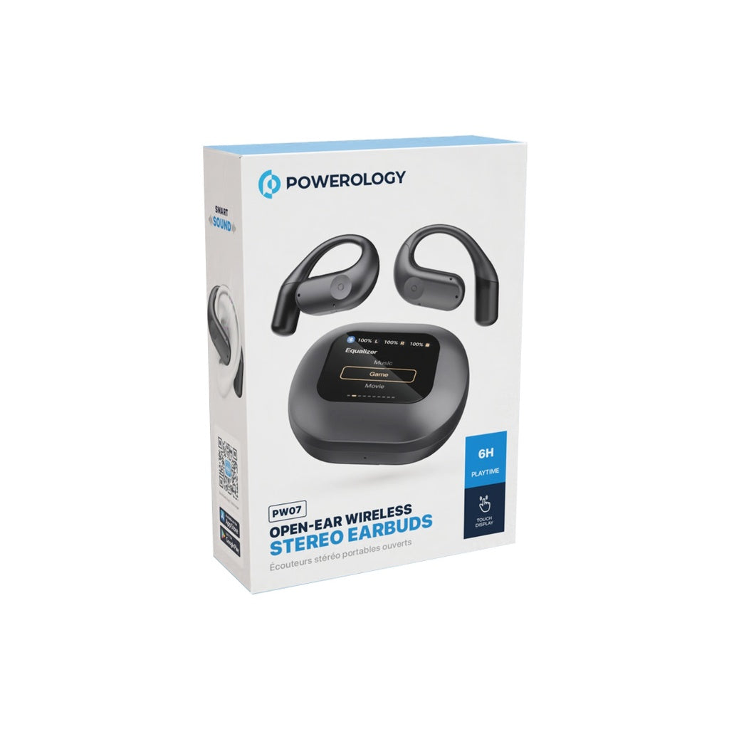 Powerology Air Conduction ENC TWS Earbuds with Display PW07