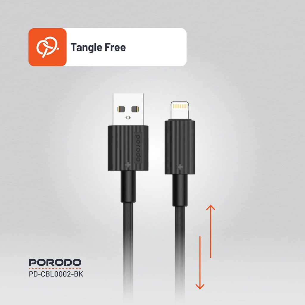 Porodo USB-A to Lightning Durable Charging Cable