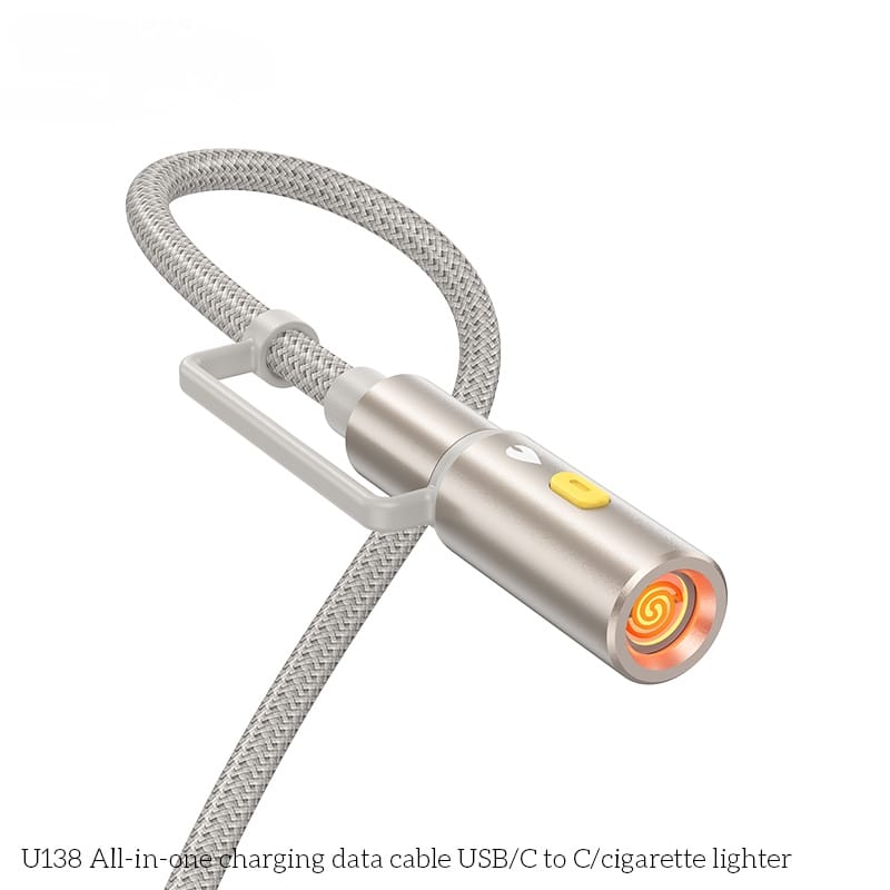 Hoco All-in-one charging data cable USB/C to C/cigarette lighter U138