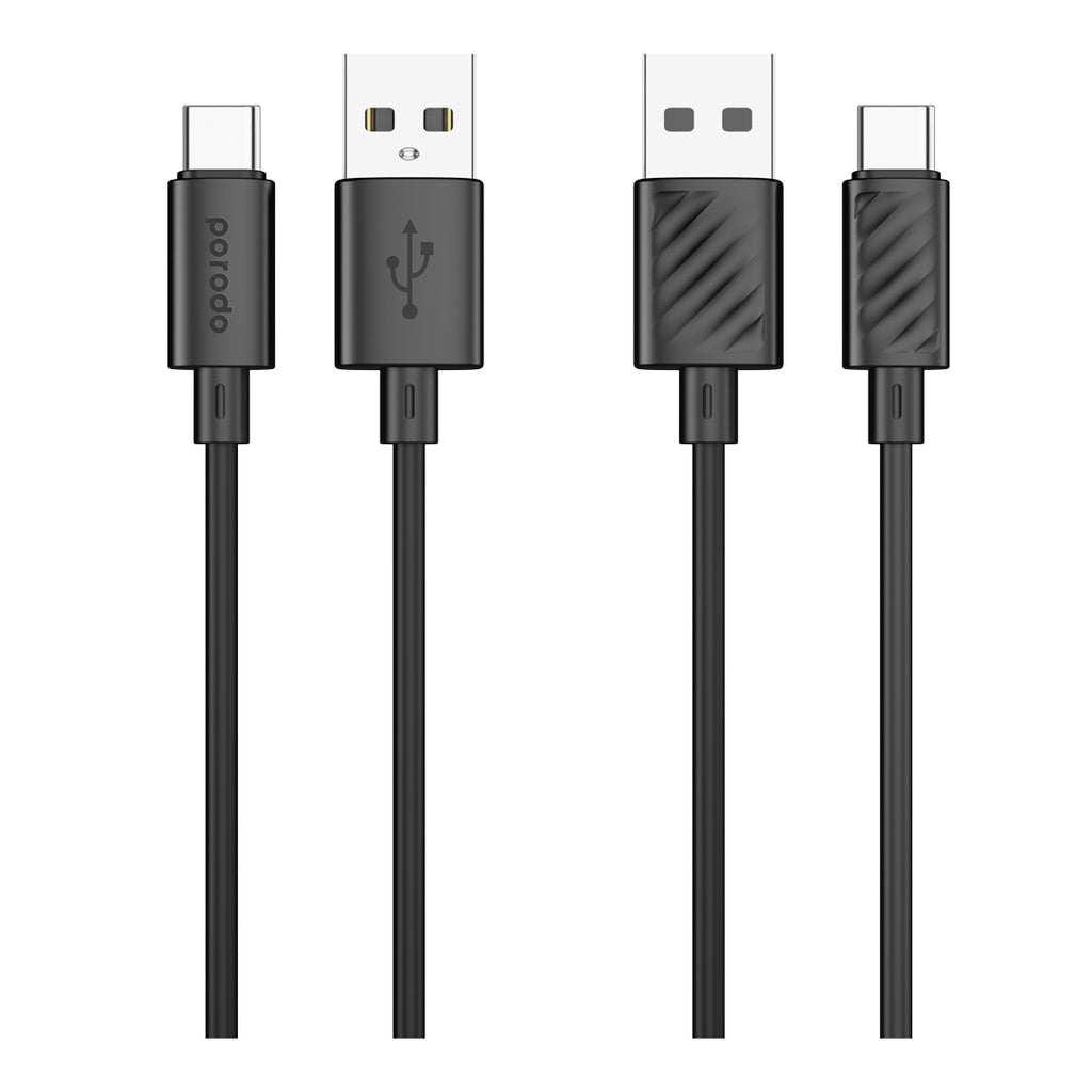 Porodo Blue 3A USB A to Type C PVC Cable 1.2M