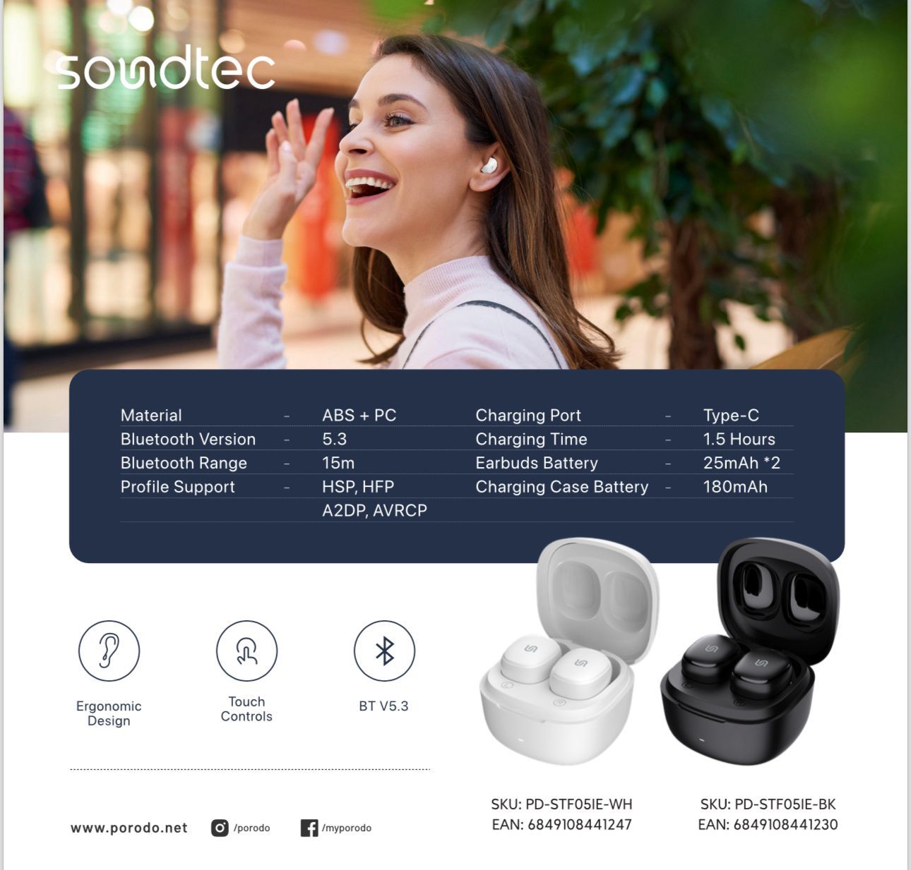 Porodo Matrix True Wireless Earbuds