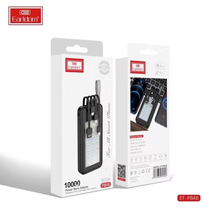 Earldom PB48 Power Bank Adapter 10000mAh / Emergency Lamp