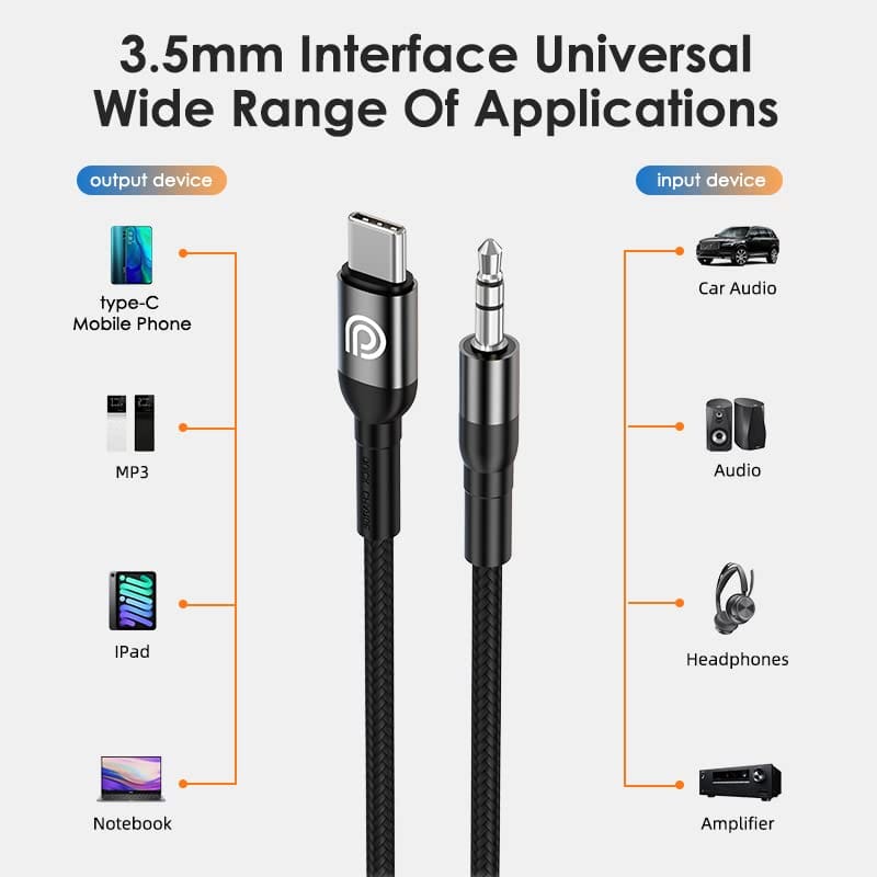 Phone Planet PP-AUXC-120 Type-C to 3.5mm Cable