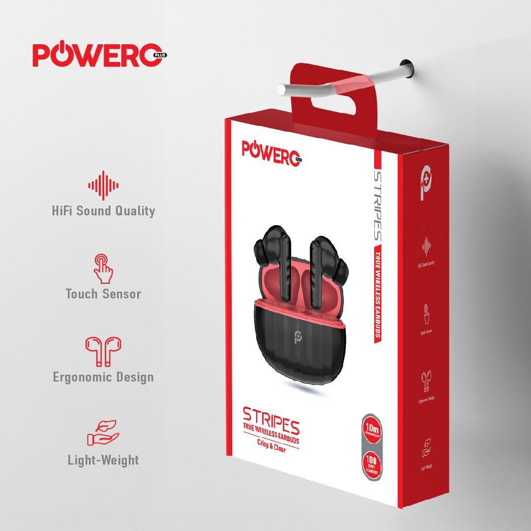 PowerO+ Stripes True Wireless Earbuds.