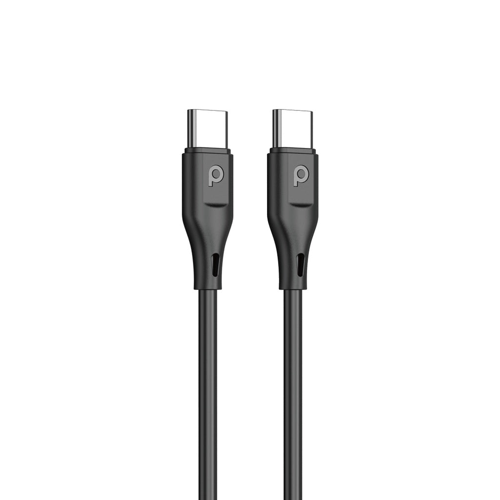 Porodo 20W Single USB C Charger With Type C to C Cable 1.2M - Black