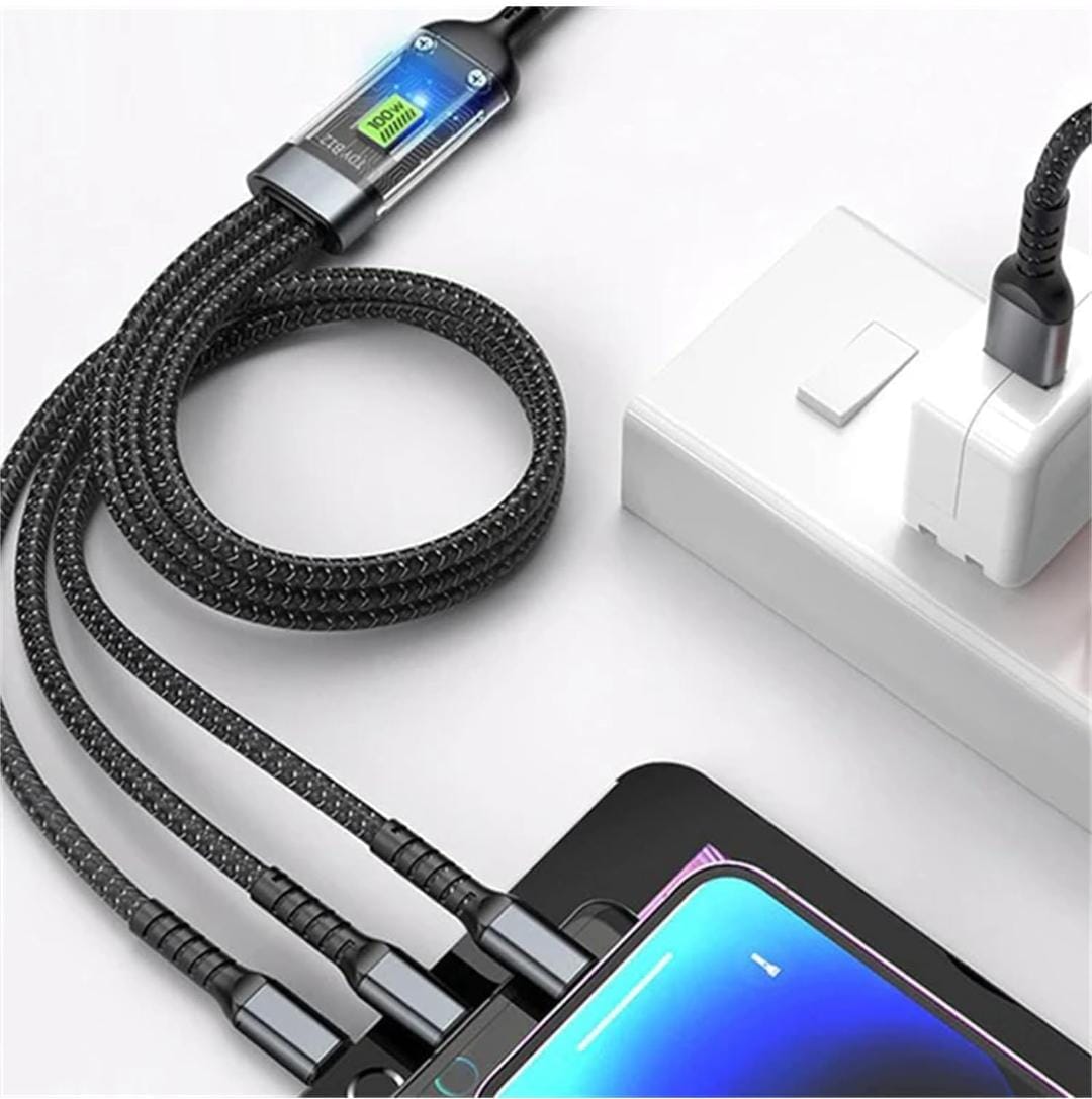 X-hanz 3in1 USB Fast Charging Cable 100W LM05