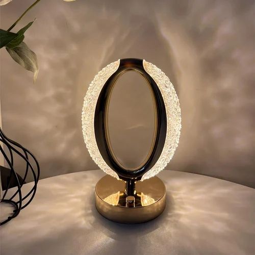 Oval Shape Crystal Led Table Lamp