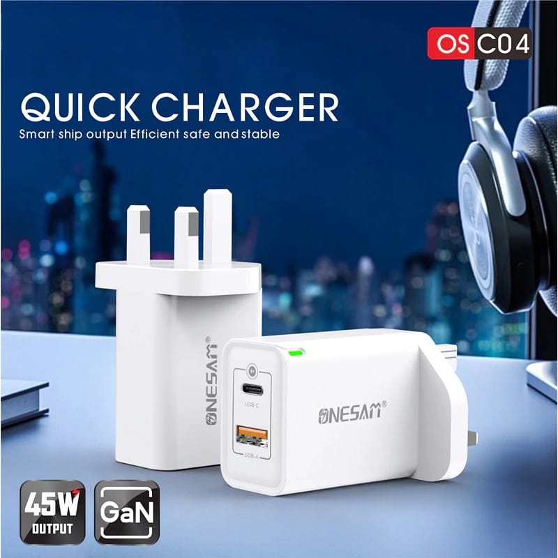 Onesam 45W GaN Quick Fast Charging Adapter OS-C04