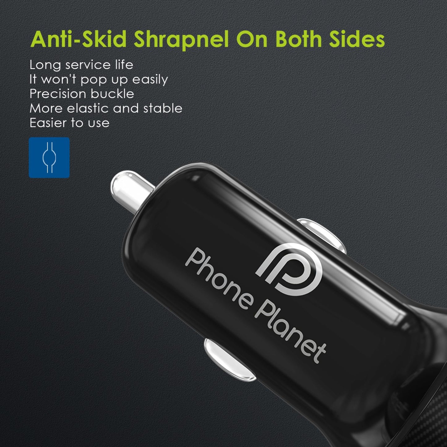 Phone Planet Premium car charger 38W Max USB A & Type C Port PP-CC03