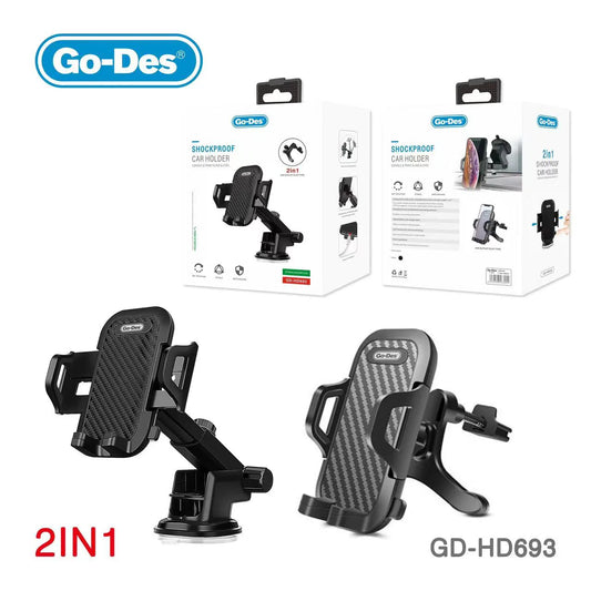 Go-Des GD-HD693 2in1 Shockproof Car Holder