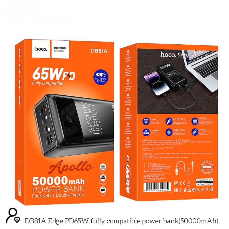 Hoco PD65W 50000 mAh Powerbank DB81A