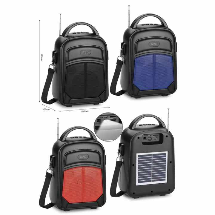 Bag Design Solar Powered portable Wireless mini BT Speaker YG-A20