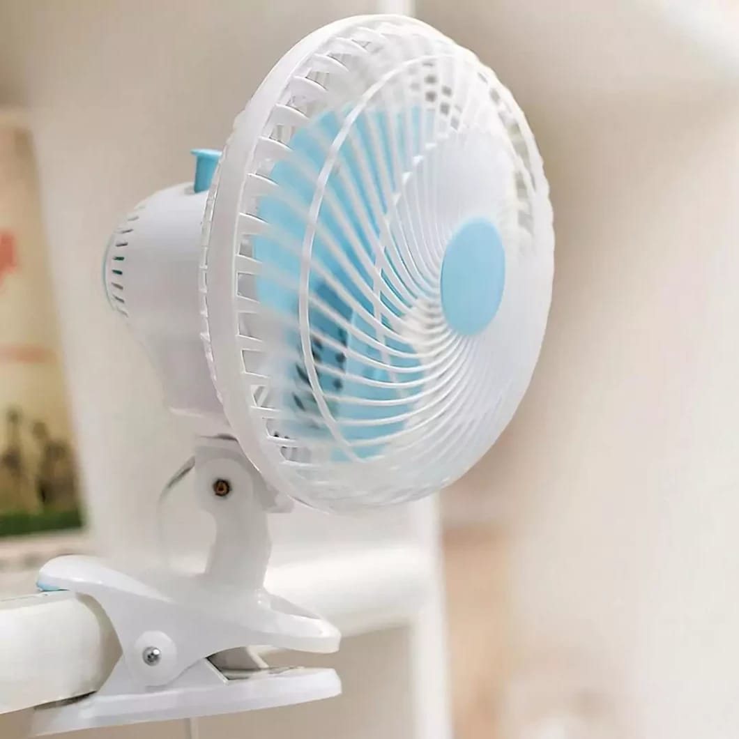 Electric Clip-On Rotating Desk Fan