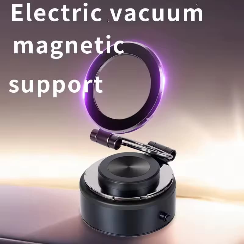 360° Magnetic Vacuum Suction Rotation Foldable  Car Phone Holder 65kpa