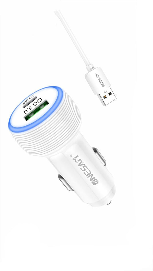 ONESAM car charger with usb C to C cable G07