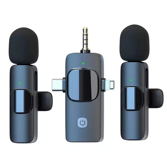 Wireless 3-in-1 Mini  Lavalier Microphone