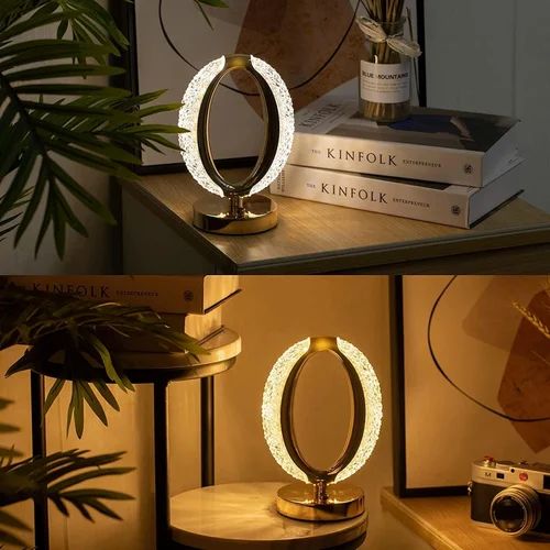 Oval Shape Crystal Led Table Lamp