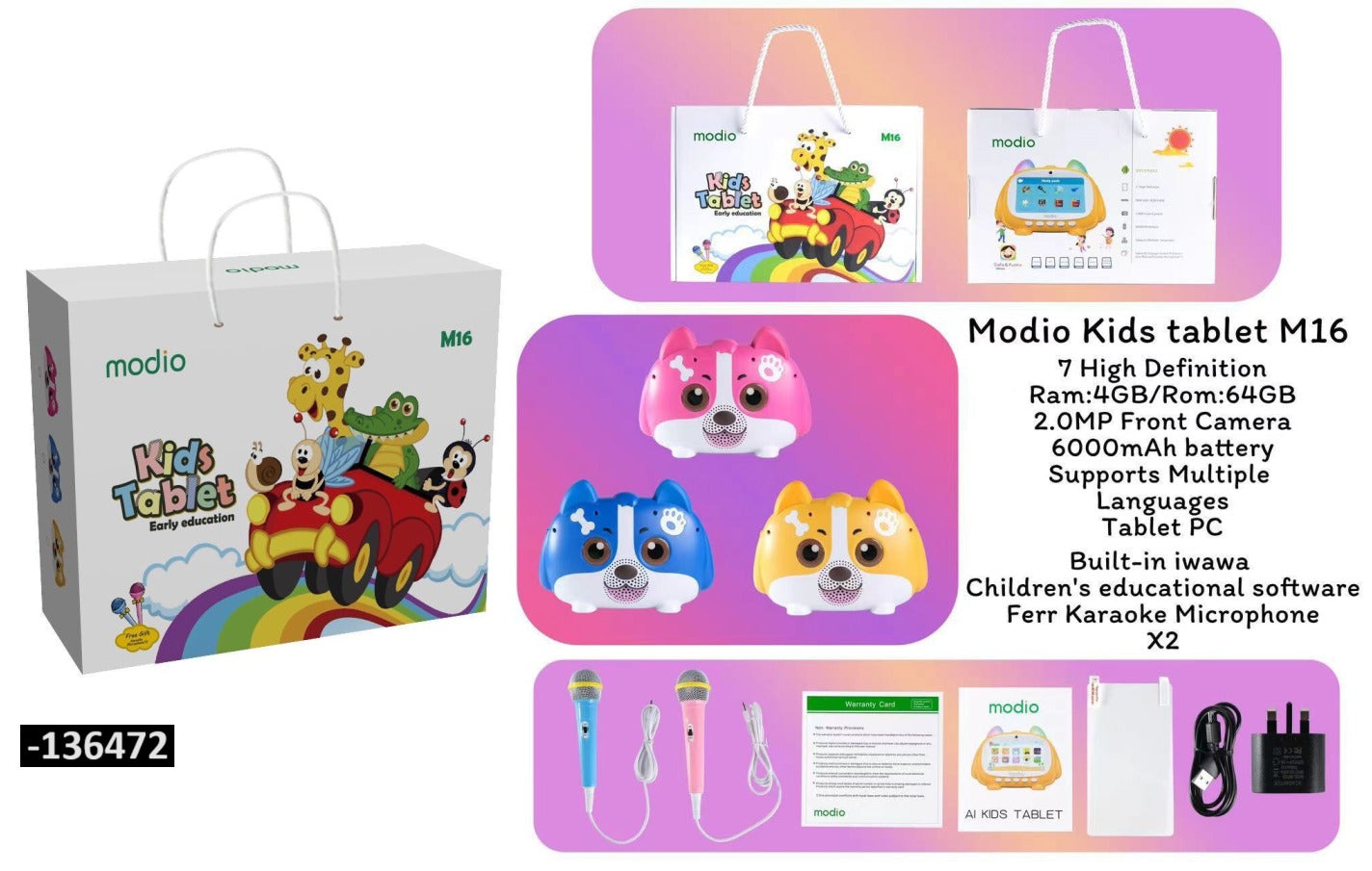 Modio 7 Inch M16 Tablet for Kids