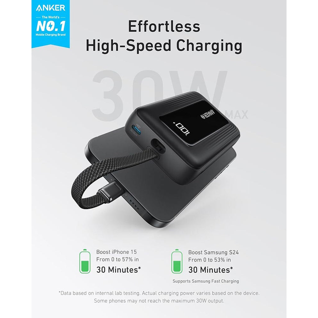 Anker Zolo 10000mAh Powerbank with Built-in USB C Cable