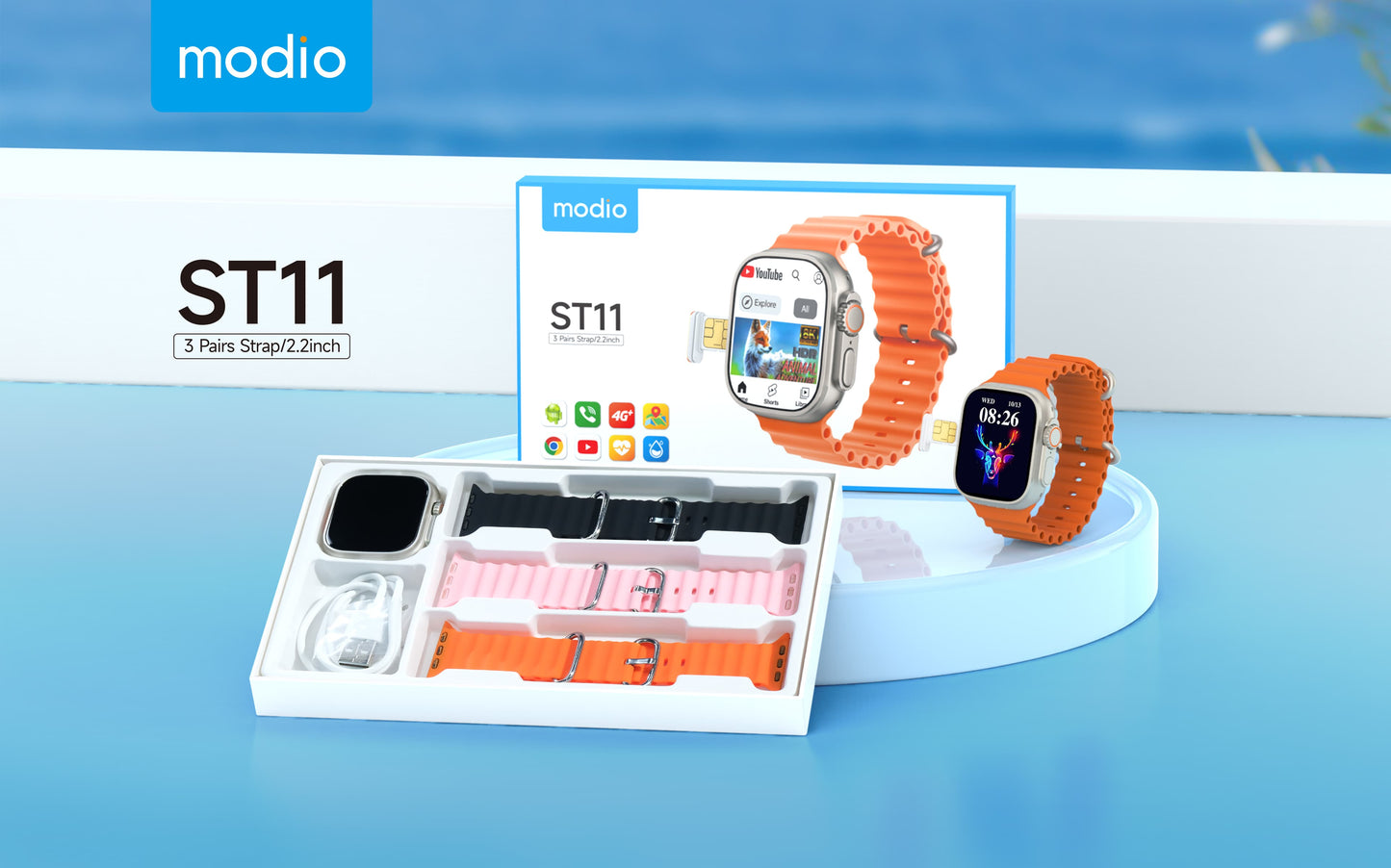 Modio ST11 4G Network Smartwatch