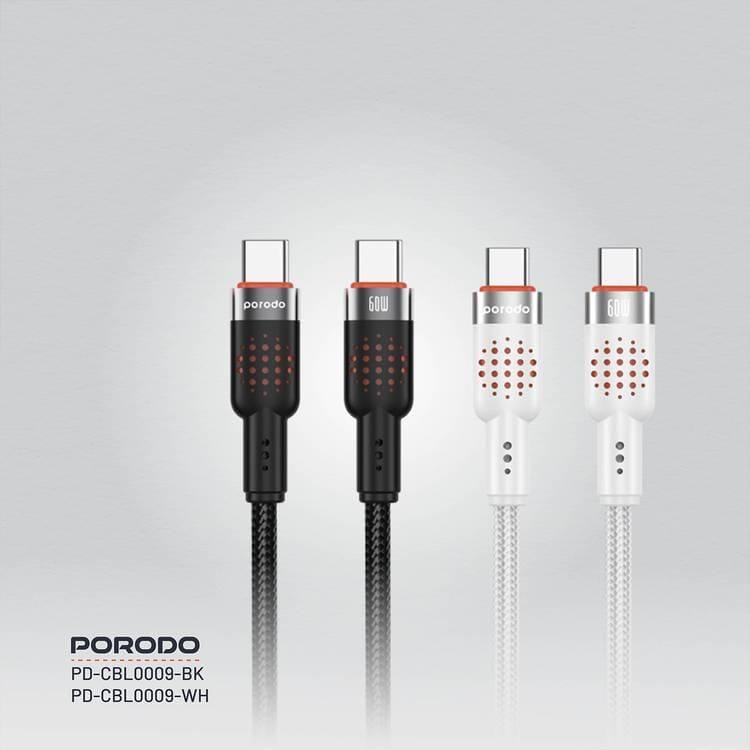 Porodo USB-C to USB-C Aluminum Braided Cable