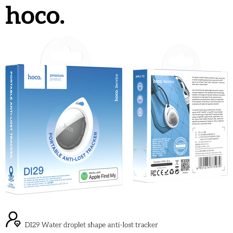 HOCO DI29 Water droplet shape anti-lost tracker – AirTag