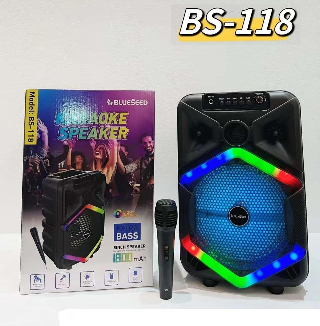 Blueseed 8 Inch Portable Bluetooth Speakers BS-118