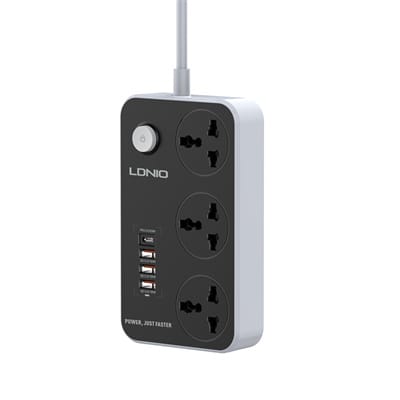 Ldnio SC3412 3 Port + 4 USB Universal Power Socket