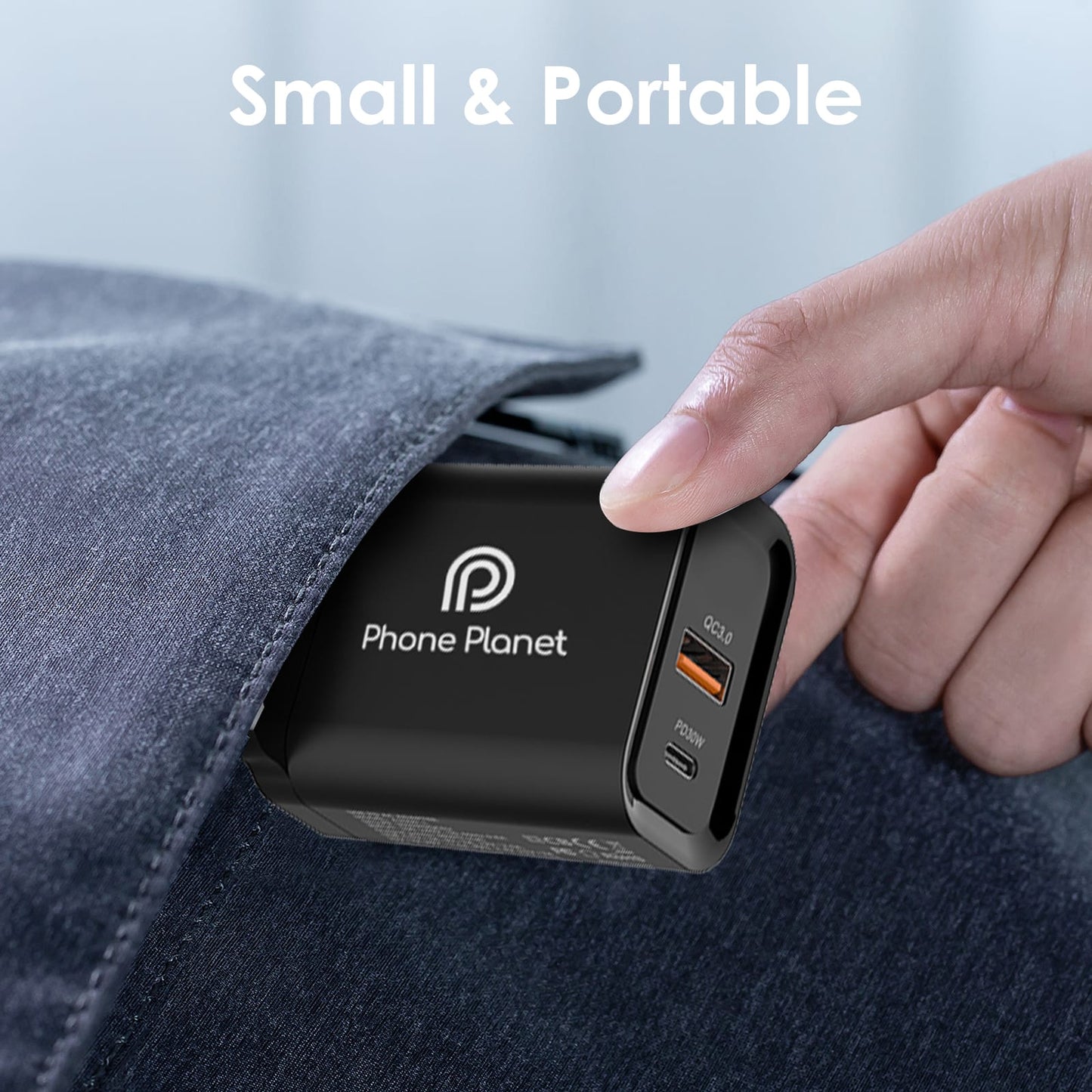 Phone Planet Type C Charger PD 3.0 PPS GaN Fast Wall Charger Portable Power Adapter