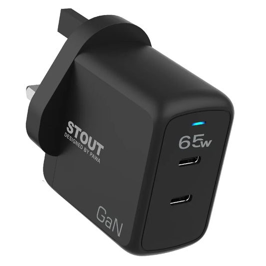 Pawa Stout Gan Travel Charger With Dual PD port 65W