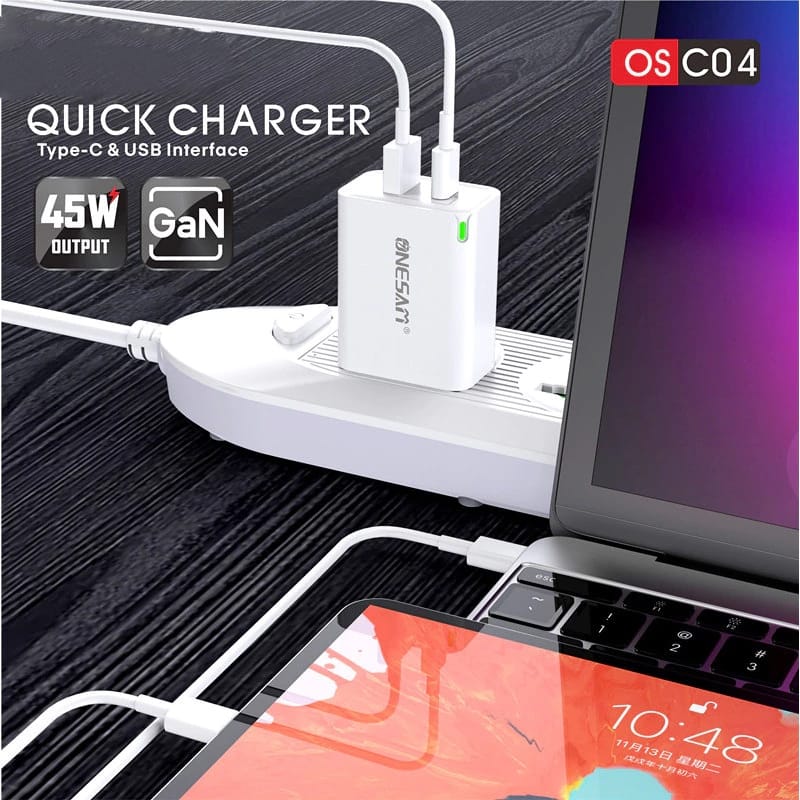 Onesam 45W GaN Quick Fast Charging Adapter OS-C04