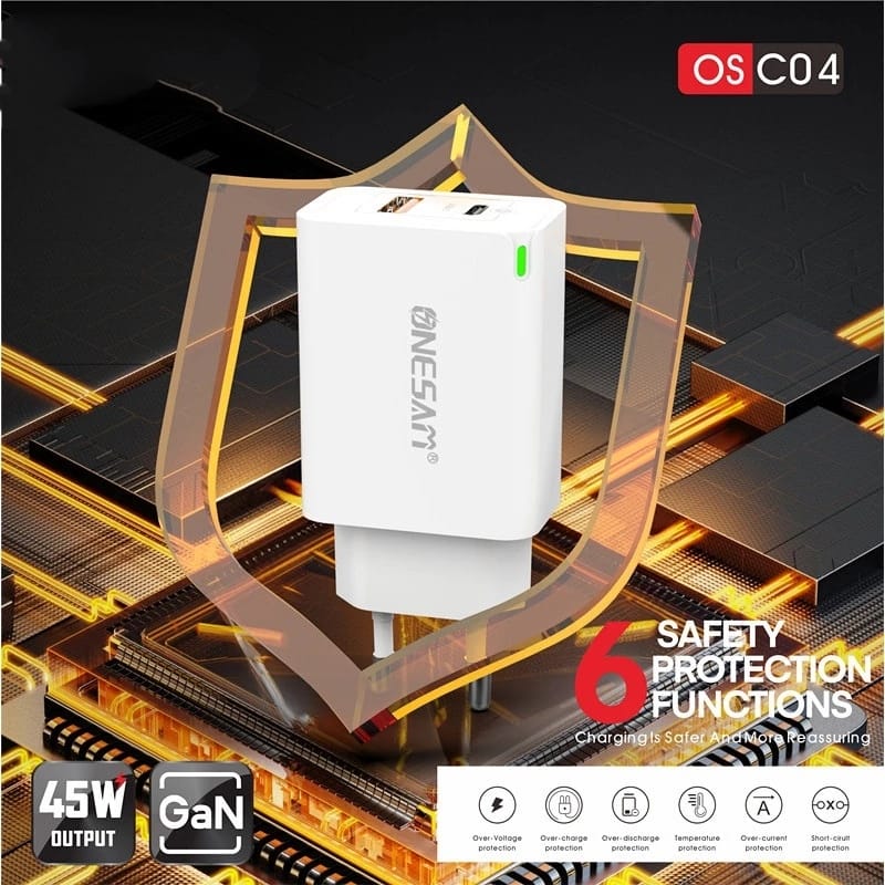 Onesam 45W GaN Quick Fast Charging Adapter OS-C04