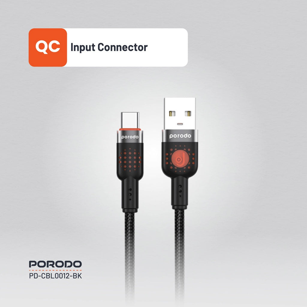 Porodo Braided Cable USB-A to USB-C