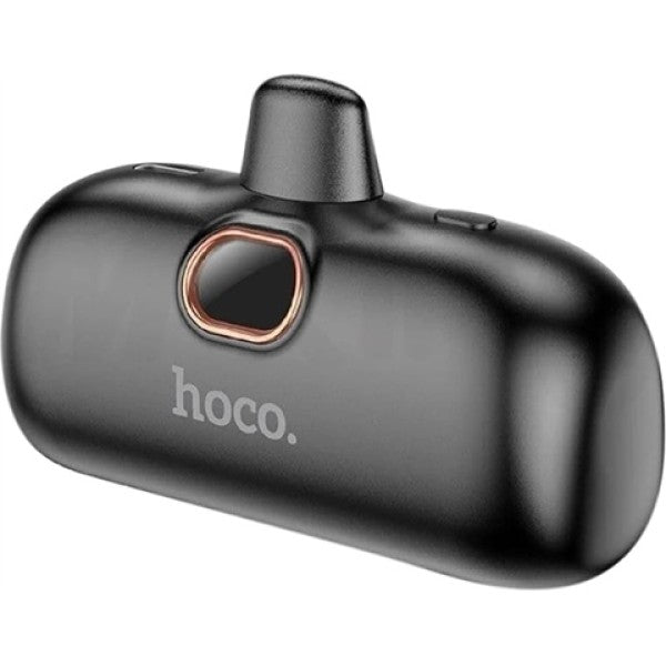 Hoco A5C Sailer Mini Pocket Type-C Capsule Power Bank (5000mAh) Black
