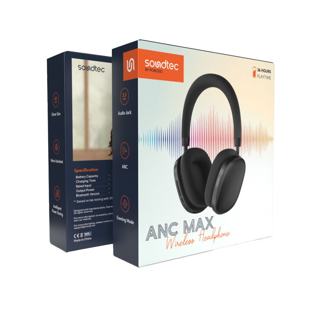 Porodo Soundtec ANC MAX Wireless Headphone