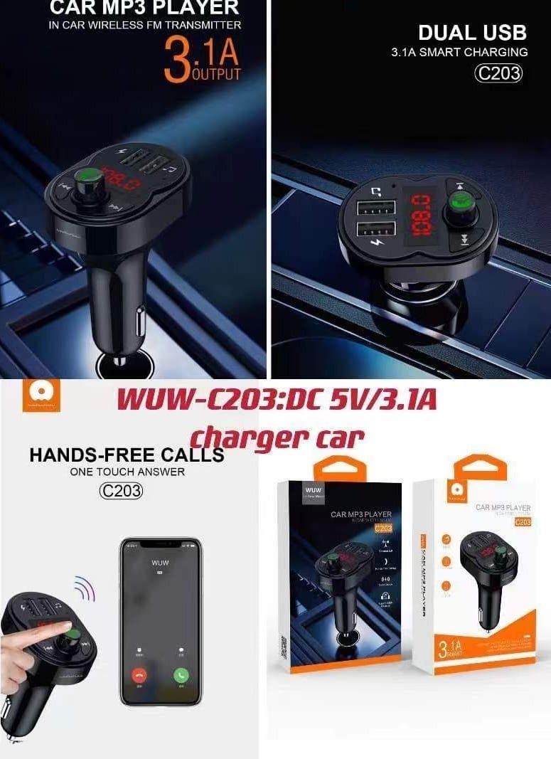 WUW Car Bluetooth FM Transmitter C203