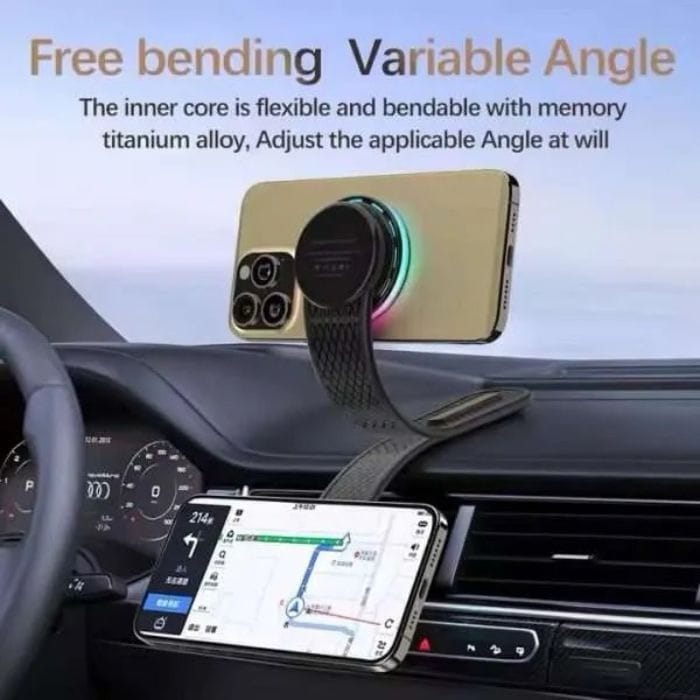 Magnetic 15W Wireless Car Charger & Phone Stand With RGB WC47