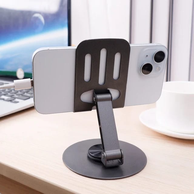 Portable Foldable Desktop Mobile Phone Stand 360 Degree Rotatable S758