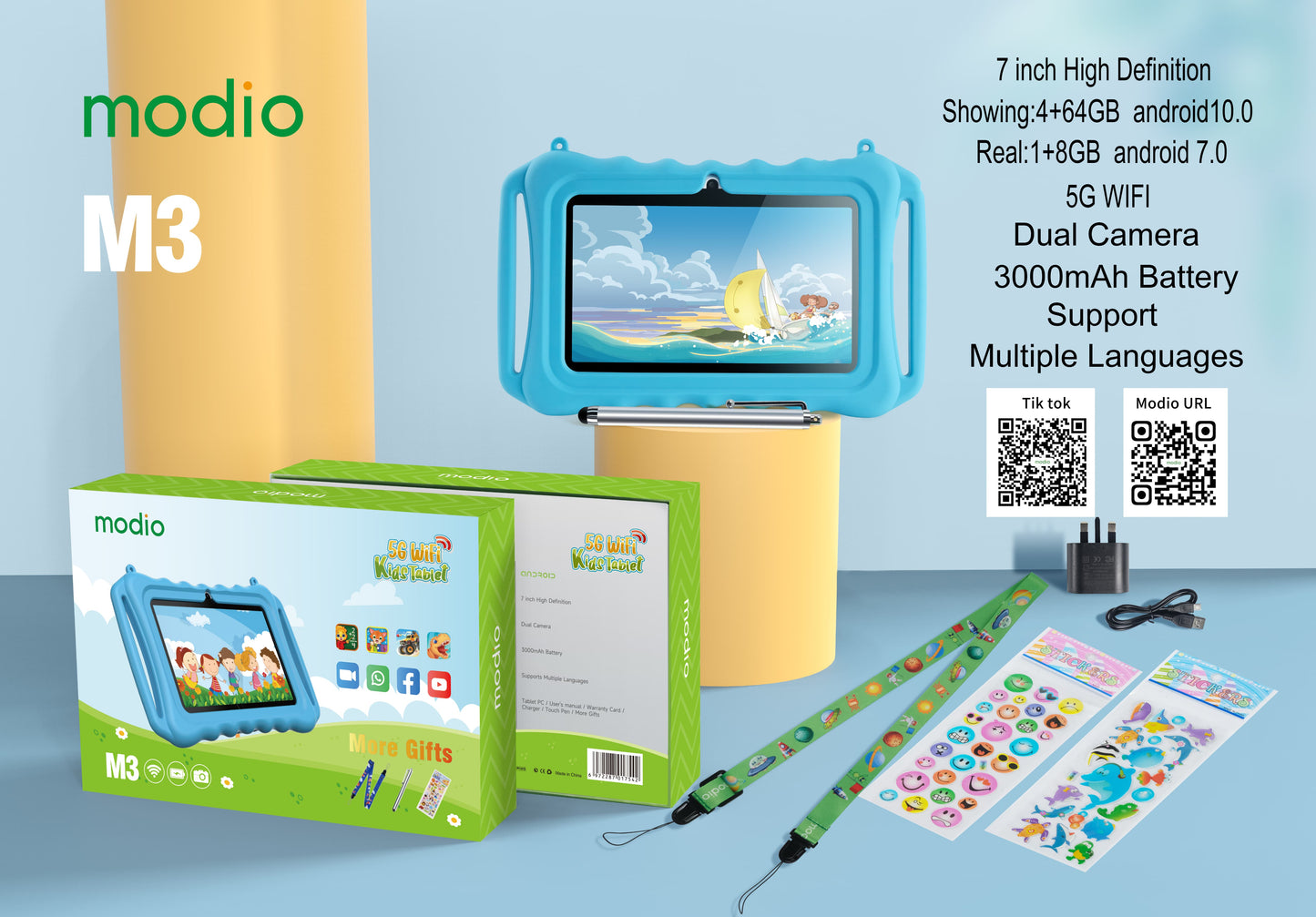 Modio M3 7Inch Kids Learning Tablet