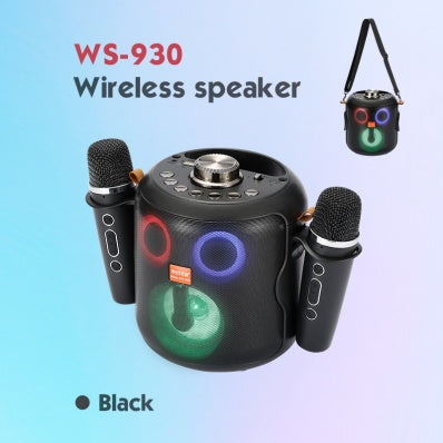 Karaoke Portable Bluetooth speaker with 2 Wireless Microphone WS-930