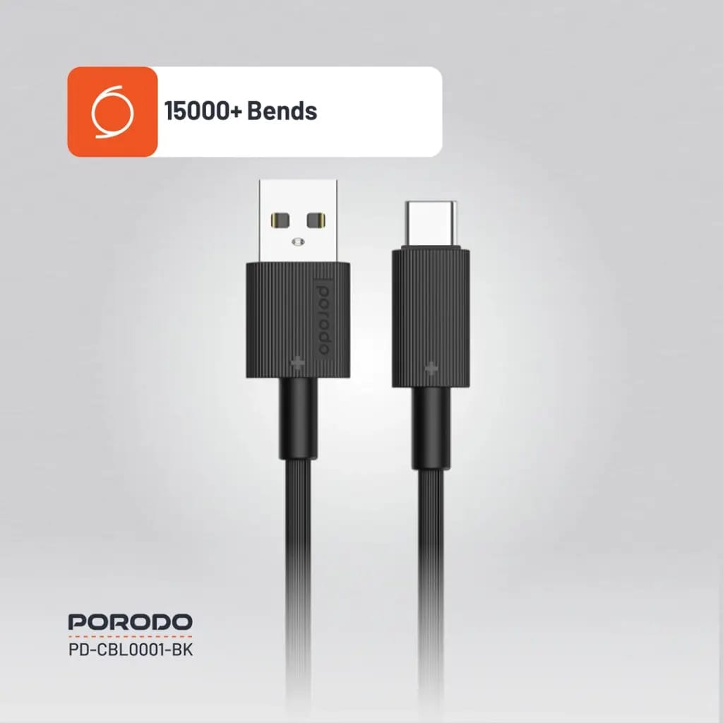 Porodo USB-A to Type-C Durable Charging Cable