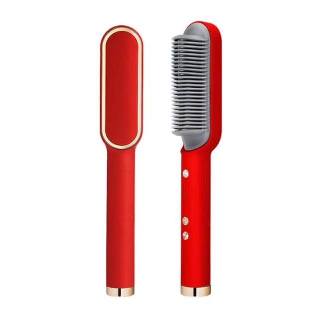 Electric Hair Straightener Brush Hot Comb