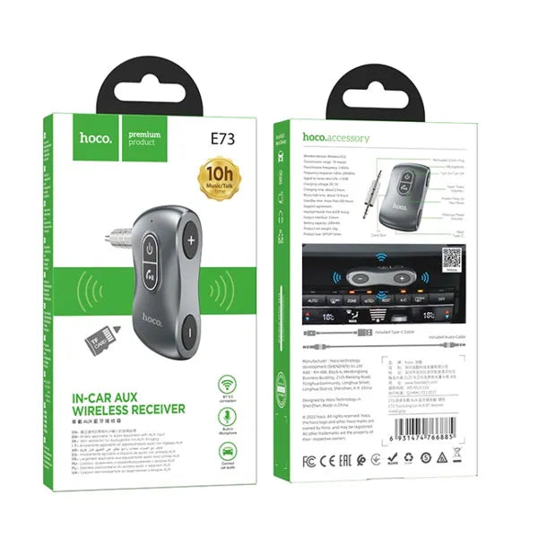 Hoco Aux Wireless Receiver Sound in-Car E73