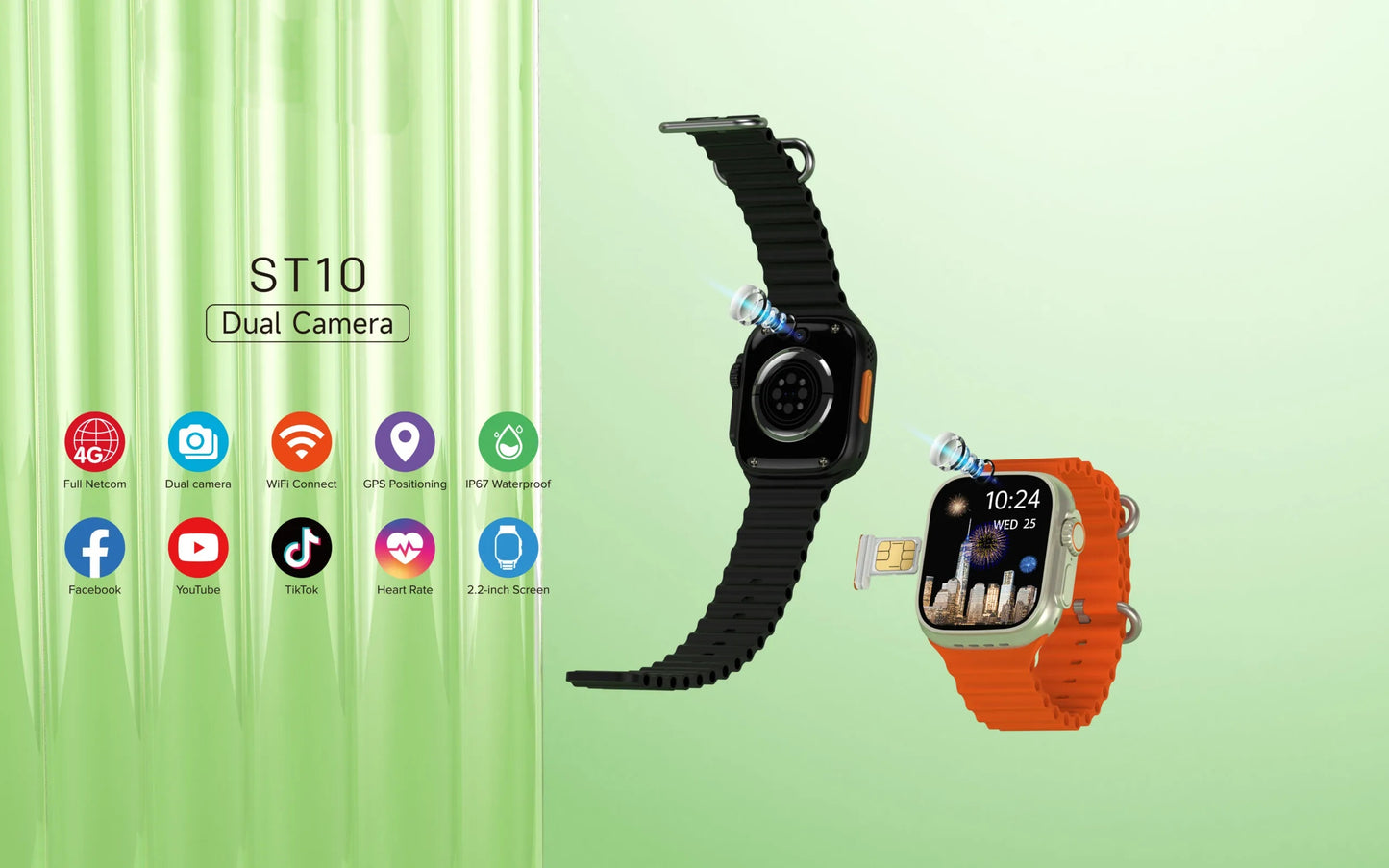 Modio ST10 Dual Camera Android  Smartwatch