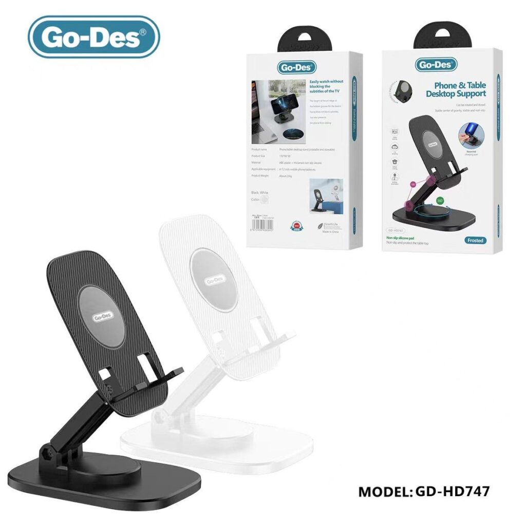 Go-Des GD-HD747 Phone Table Frosted Desktop Support