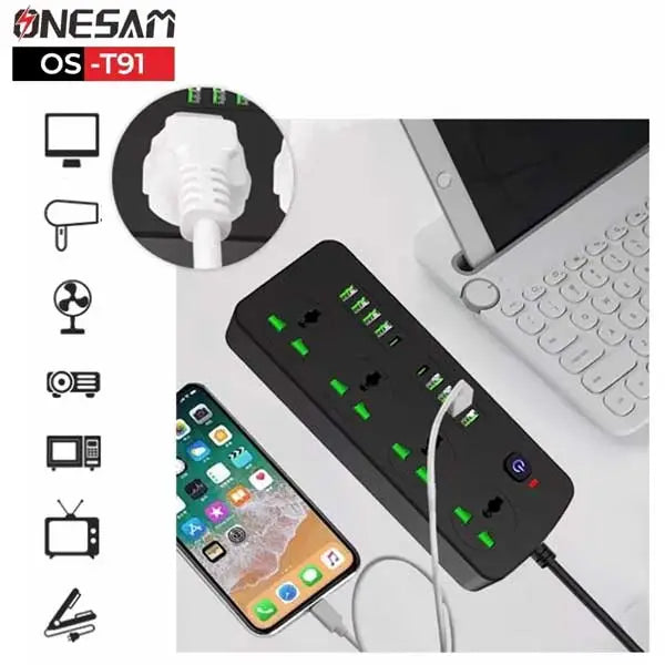 Onesam Power Extension With 8 USB Ports 2 PD