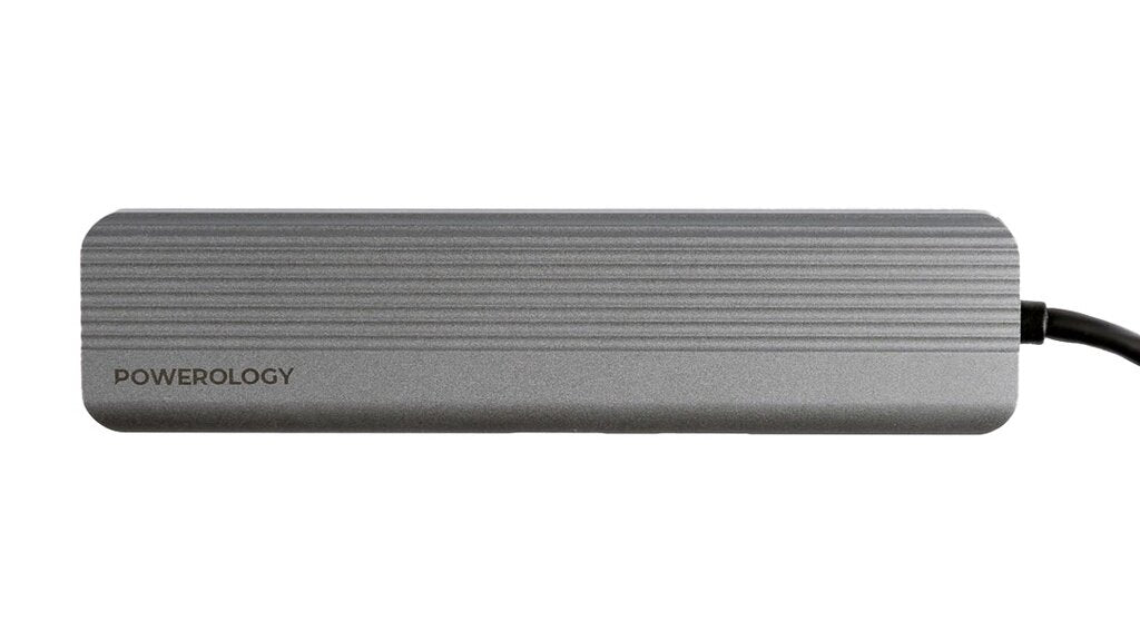 Powerology 6-in-1 Slim 4K HDMI USB-C Hub